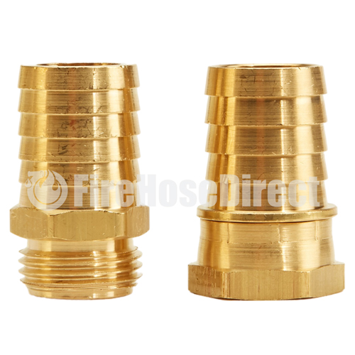 Brass Garden Hose Coupling Set (1" Hose)