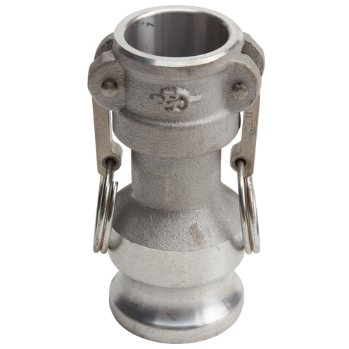 Aluminum 1" Female Camlock Fitting x 1 1/2" Male Camlock Fitting (USA)