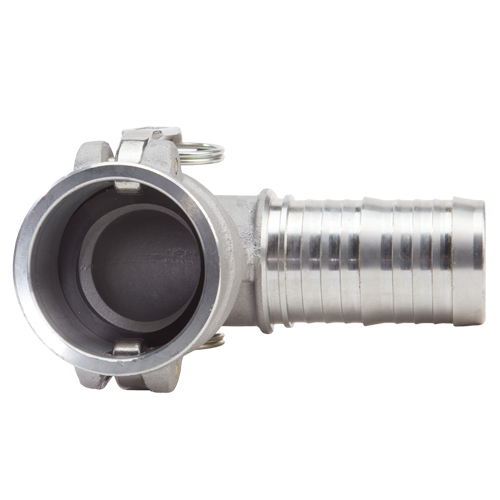 90 Degree Elbow Aluminum 2" Female Camlock Fitting x 2" Hose Shank (USA)