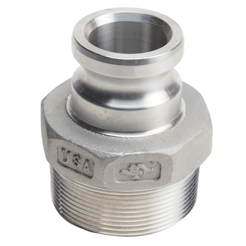 Aluminum 2" Male Camlock Fitting x 3" Male Pipe Thread (USA)