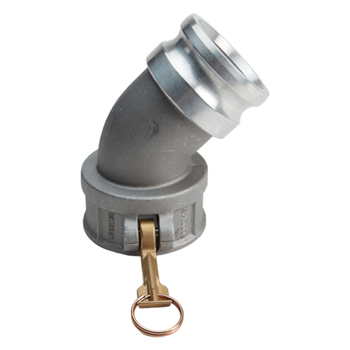 45 Degree Elbow Aluminum 3" Male Camlock Fitting x 3" Female Camlock (USA)