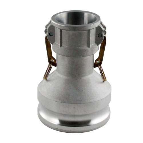 Aluminum 4" Female Camlock Fitting x 6" Male Camlock Fitting (USA)