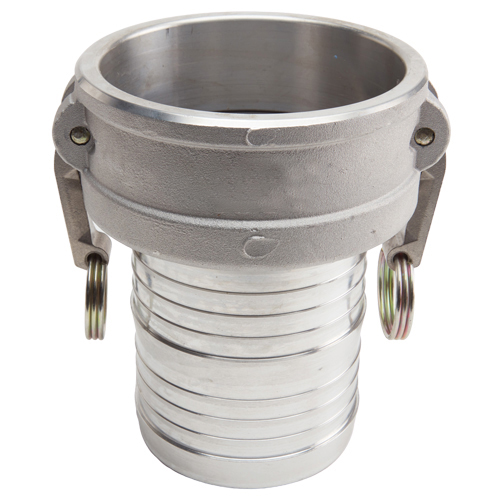 Aluminum 6" Female Camlock Fitting x 6" Hose Shank (USA)