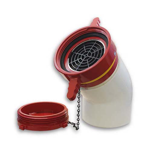 Female 6" Dry Hydrant 45 Degree Adapter