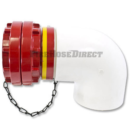 Storz 6" Dry Hydrant Adapter Cap 90 Degree Elbow